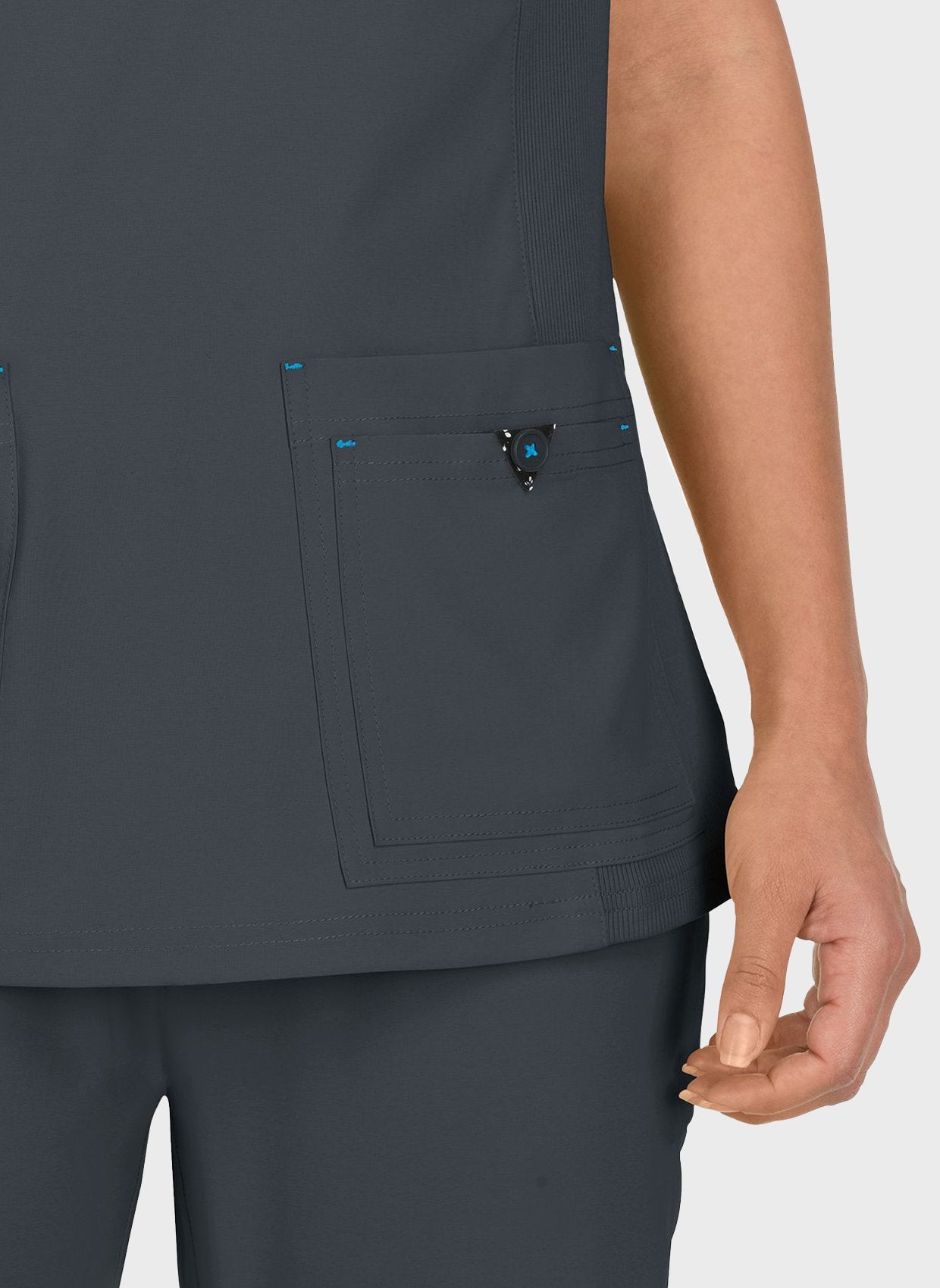 Blouse médicale femme Koi Basics Katie Poche -  Anthracite