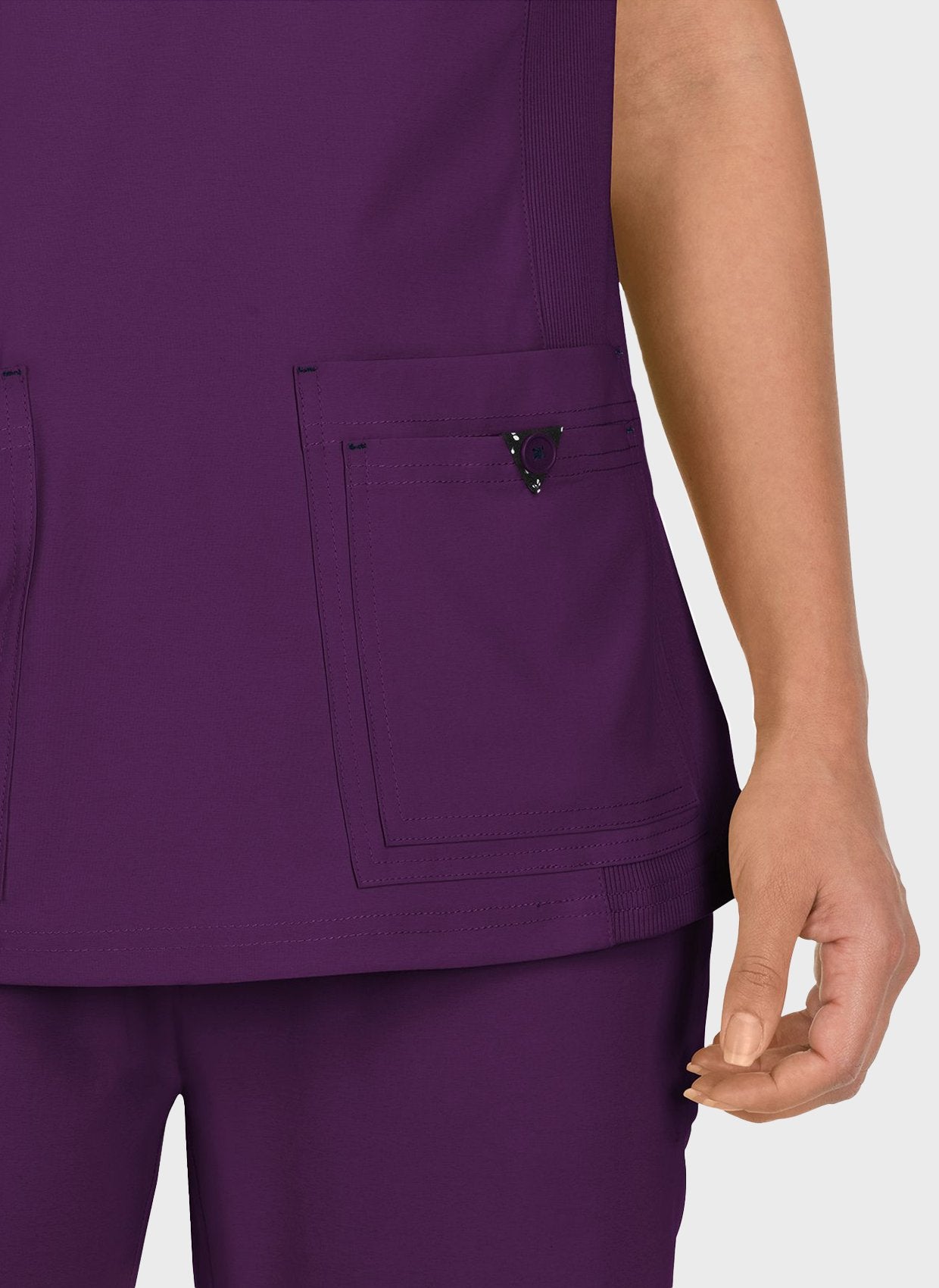 Blouse médicale femme Koi Basics Katie Poche -  Aubergine