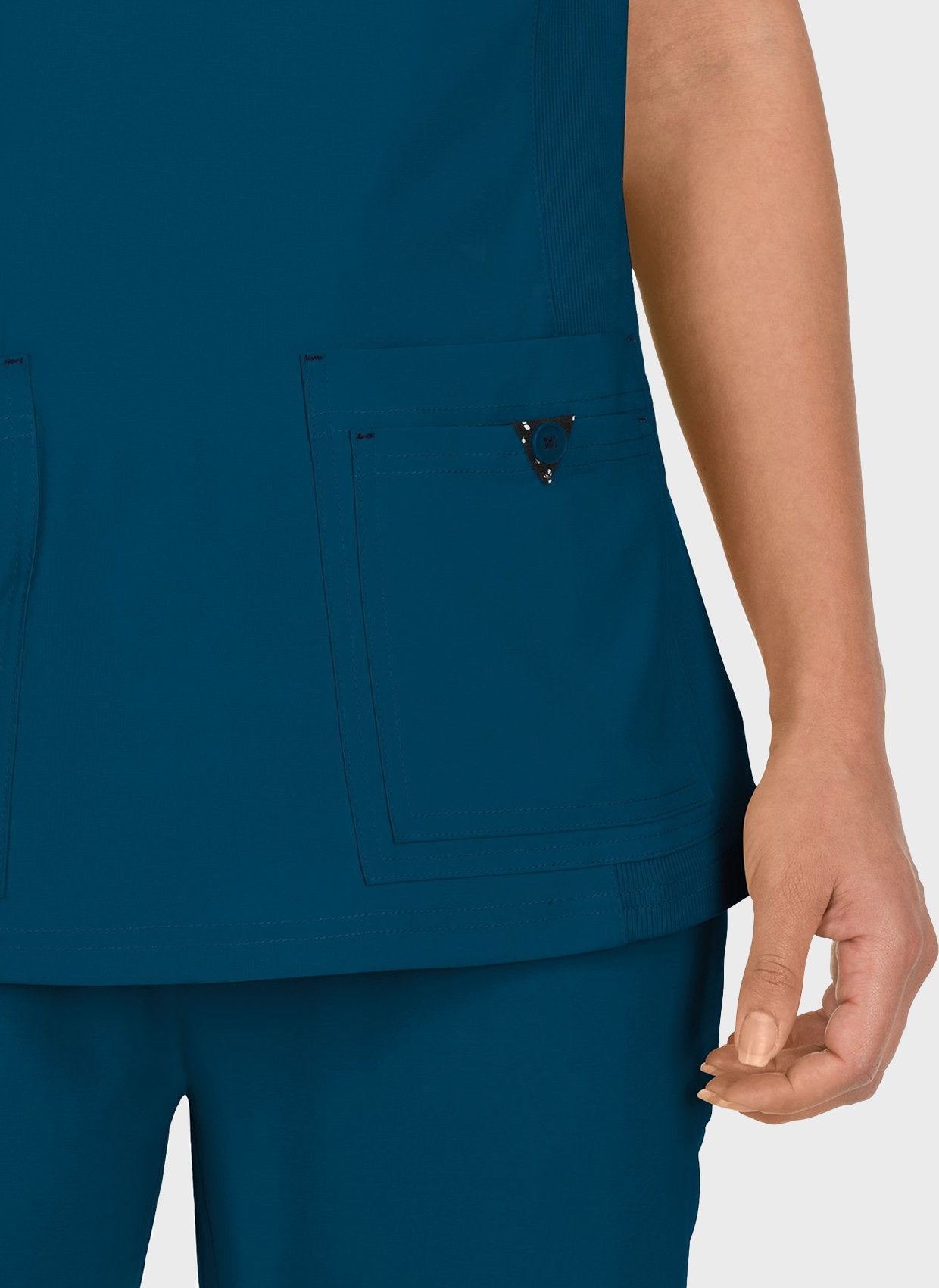 Blouse médicale femme Koi Basics Katie Poche -  Bleu Caraïbes