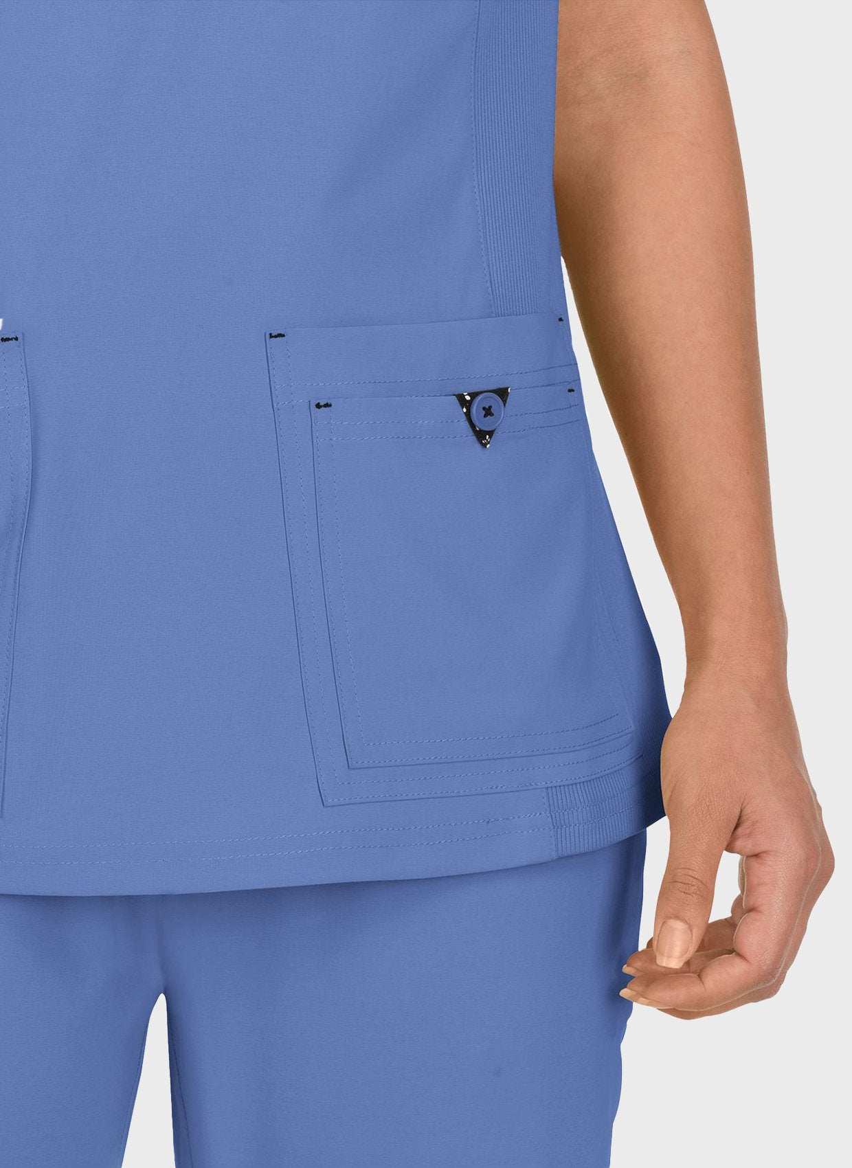 Blouse médicale femme Koi Basics Katie Poche -  Bleu ciel