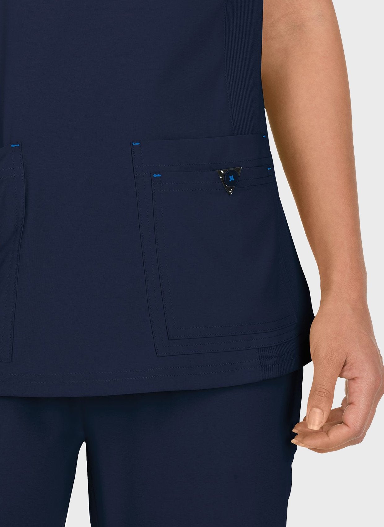 Blouse médicale femme Koi Basics Katie Poche -  Bleu marine