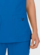 Blouse médicale femme Koi Basics Katie Poche -  Bleu roi
