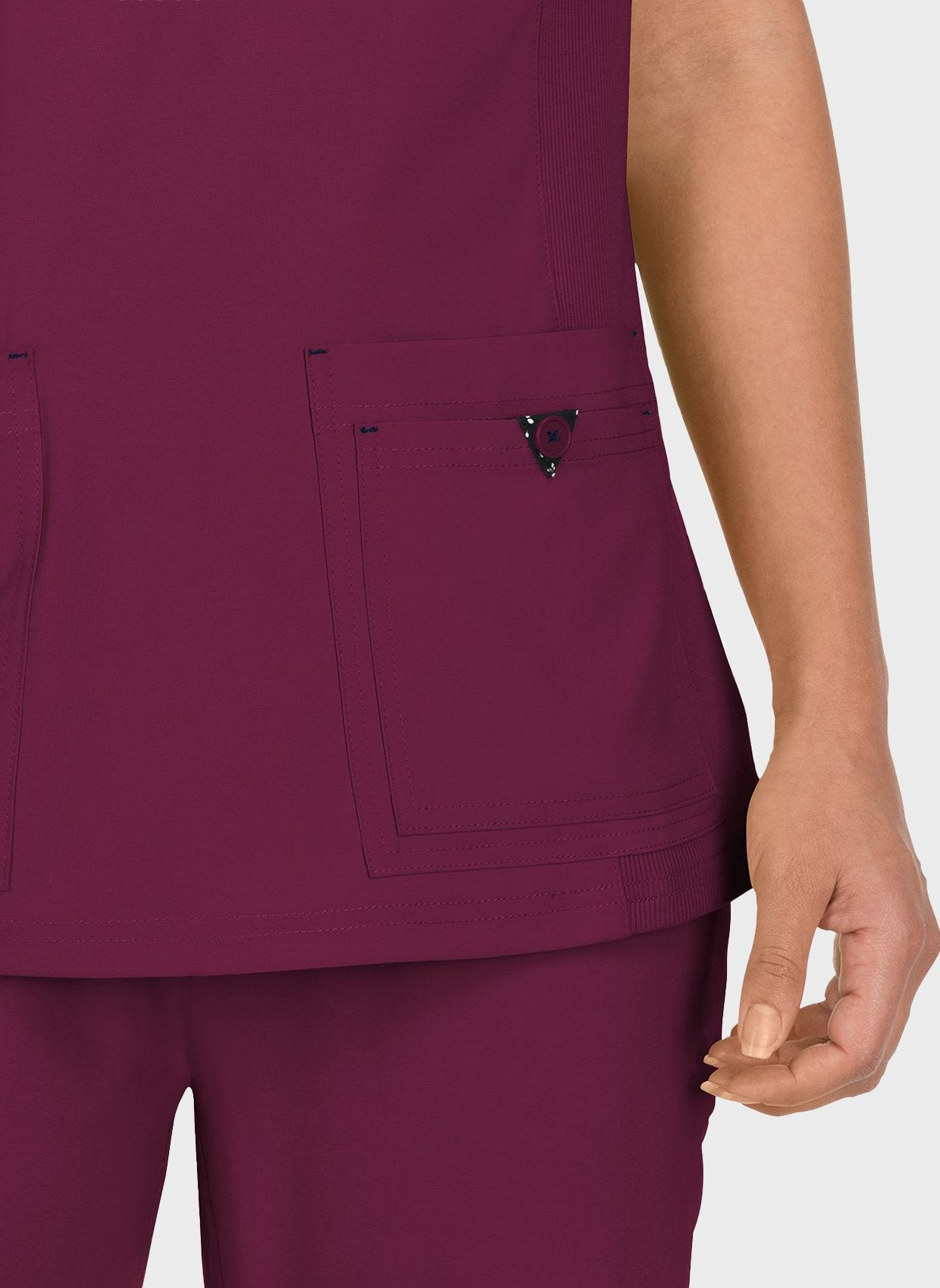 Blouse médicale femme Koi Basics Katie Poche -  Bordeaux
