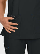 Blouse médicale femme Koi Basics Katie Poche -  Noir