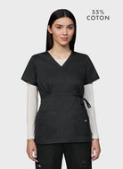 Blouse médicale femme Koi Classics Katelyn - Noir, vue de face