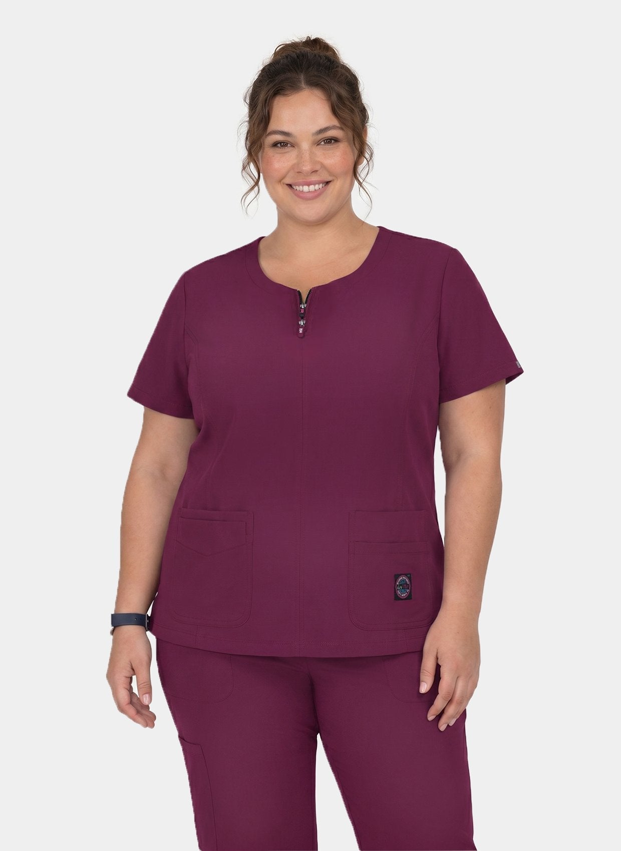 Blouse médicale femme Koi Lite Sérénité bordeaux