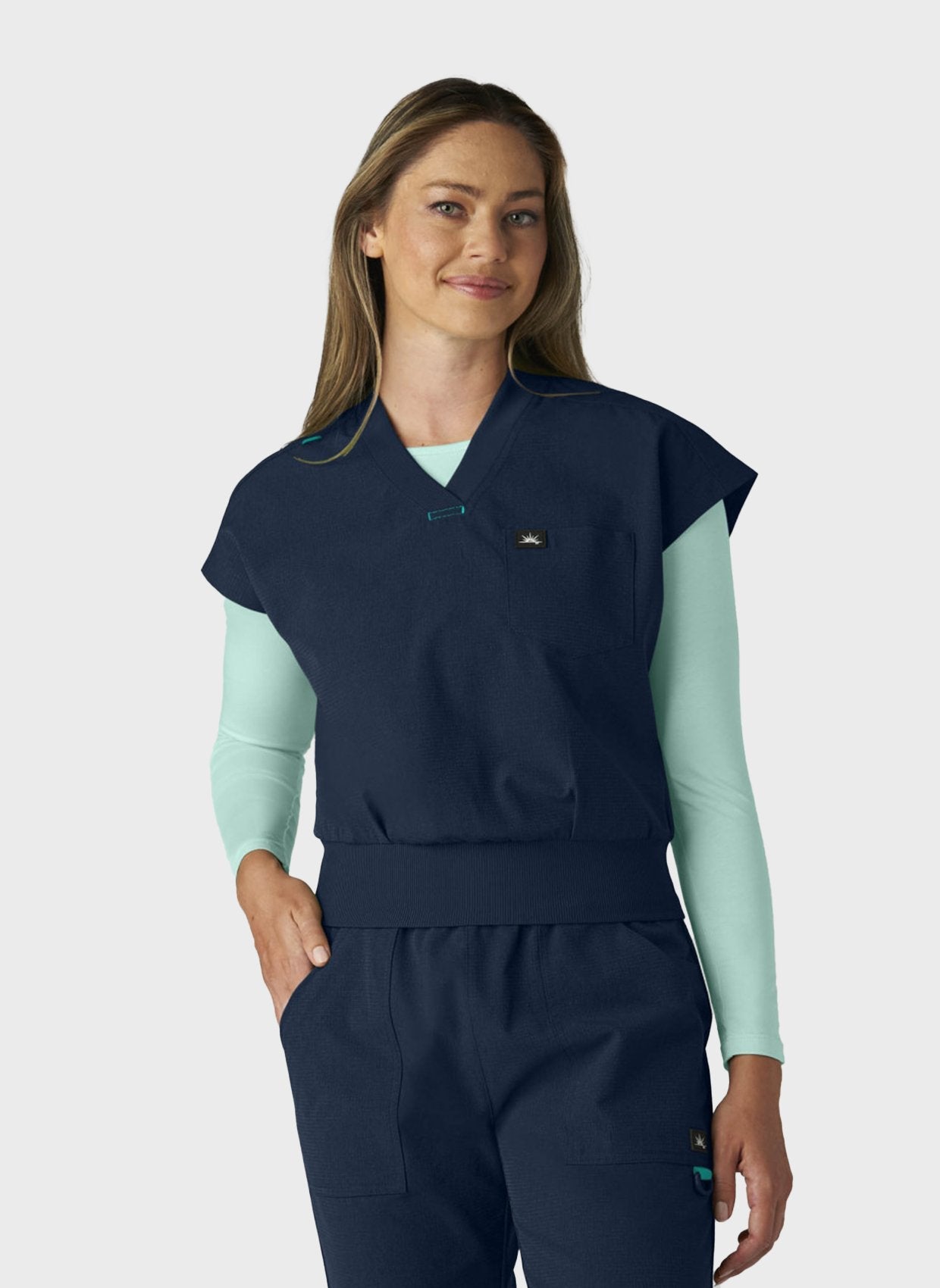 Blouse médicale femme Koi Solis Trinity - Bleu marine, vue de face