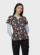 Blouse médicale femme Koi Basics Leslie - Copain fantôme, vue de face