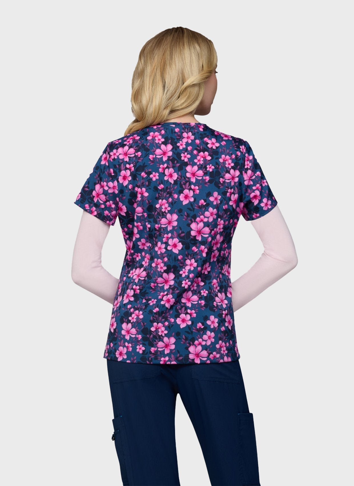 Blouse médicale femme Koi Basics Leslie - Pétales et fleurs, vue 2