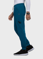 Pantalon médical homme Koi Next Gen De jour comme de nuit bleu Caraïbes vue trois quarts