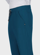 Pantalon médical homme Koi Next Gen Agissez bleu Caraïbes gros plan 2