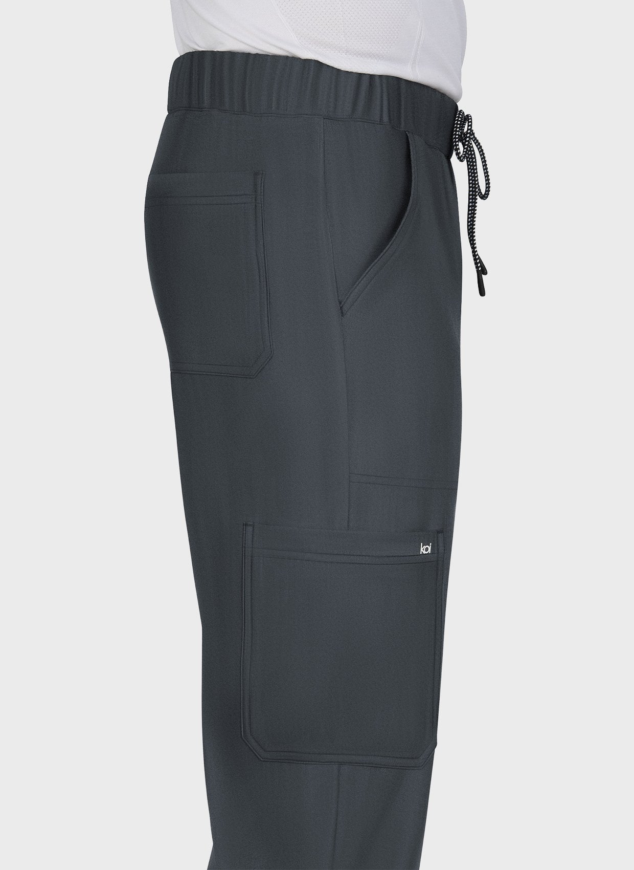Pantalon médical homme Koi Next Gen Agissez anthracite gros plan