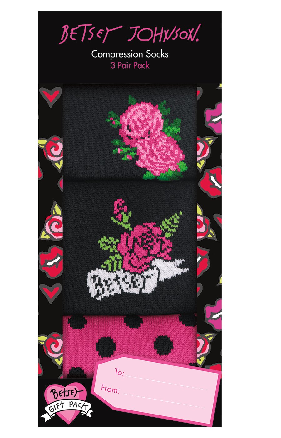 Chaussettes de compression avec motifs dans leur boite