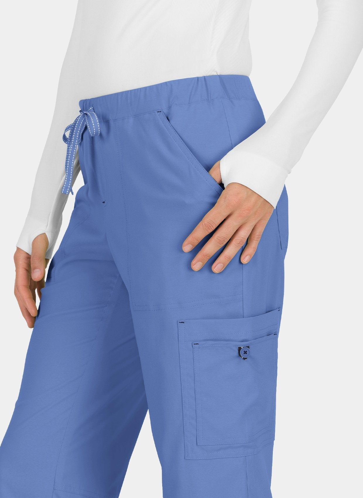 Pantalon médical femme Koi Basics Holly - Bleu ciel, dos