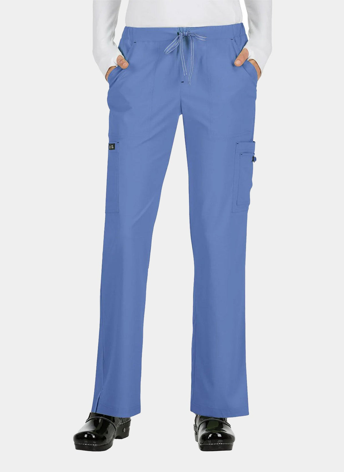 Pantalon médical femme Koi Basics Holly - Bleu ciel, 8 poches