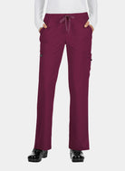 Pantalon médical femme Koi Basics Holly - Bordeaux, 8 poches