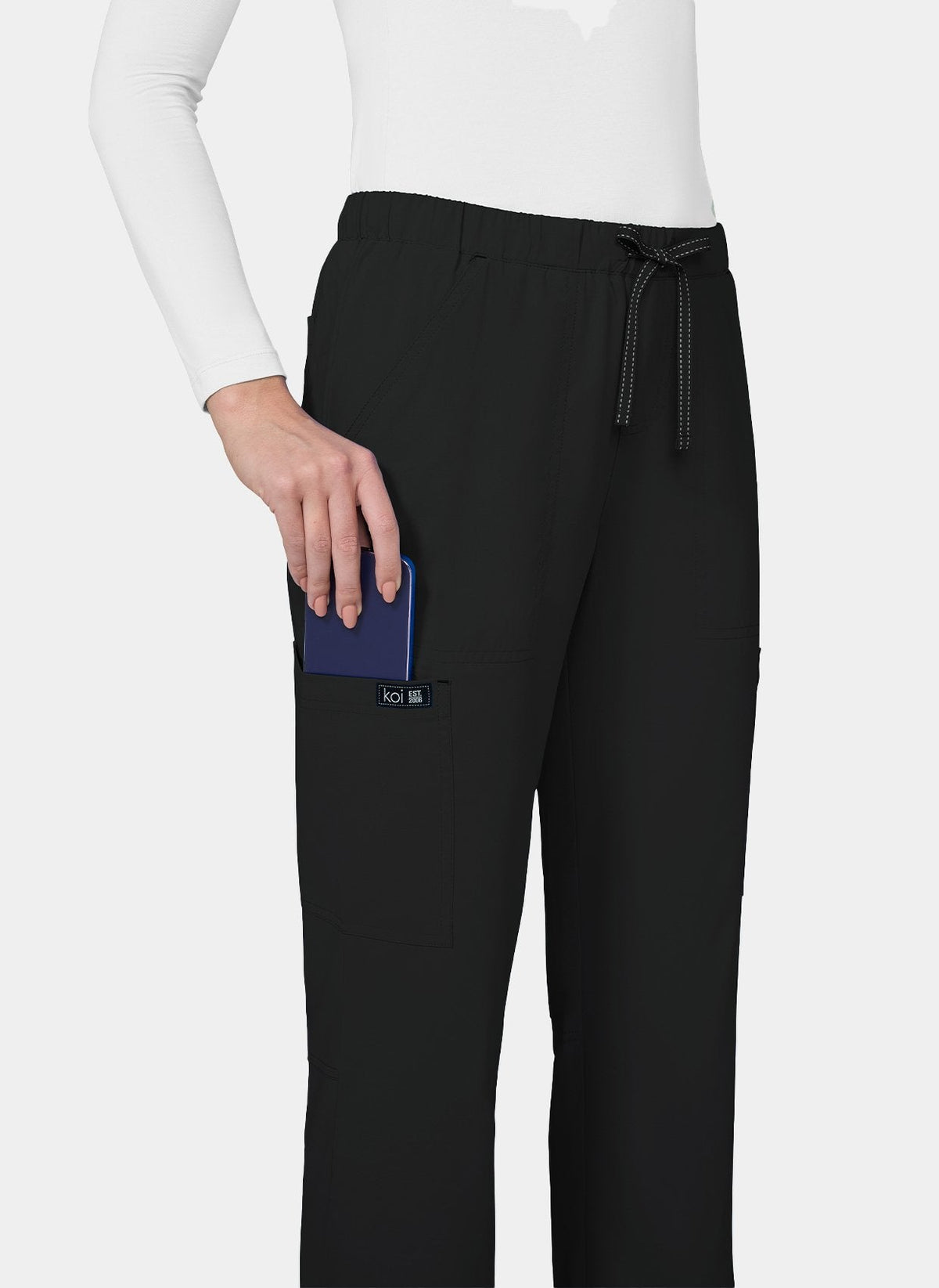 Pantalon médical femme Koi Basics Holly - Noir, dos