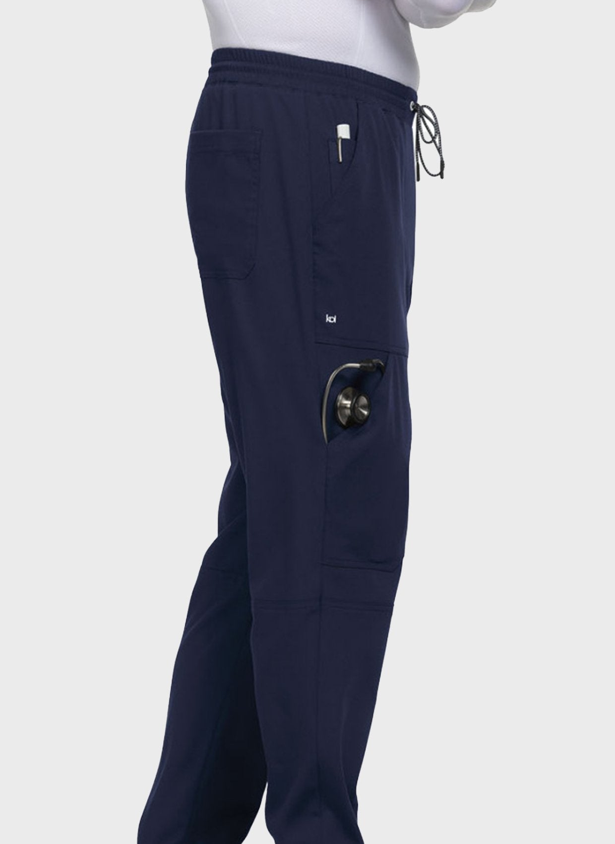 Pantalon médical homme Koi Next Gen De jour comme de nuit bleu marine gros plan