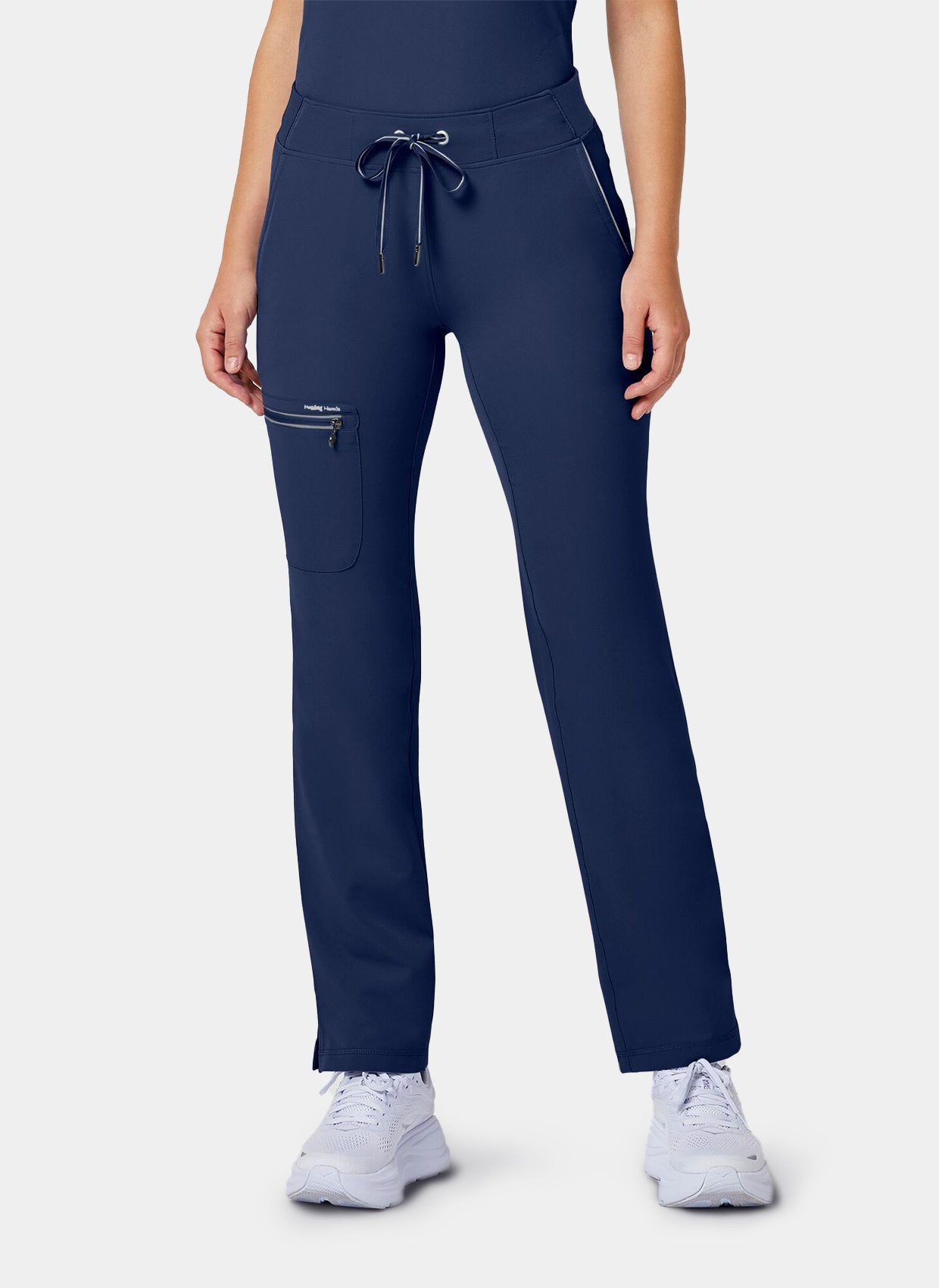 pantalon médical femme Nisha bleu marine de face