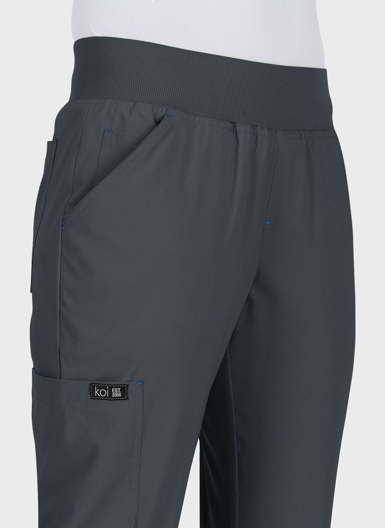 Pantalon médical femme Koi Basics Laurie Poche - Anthracite