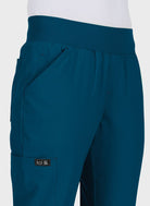 Pantalon médical femme Koi Basics Laurie Poche - Bleu Caraïbes