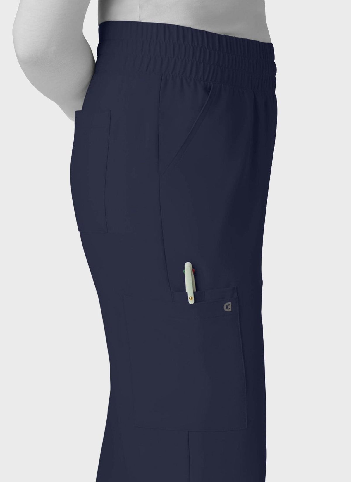 Pantalon médical femme Koi Cureology Saylor jambe large - Bleu marine, vue 3