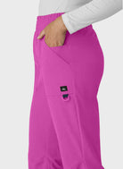 Pantalon médical femme Koi Solis Rory - Rose hibiscus, vue 3