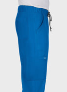 Pantalon médical homme Koi Next Gen Agissez bleu roi gros plan