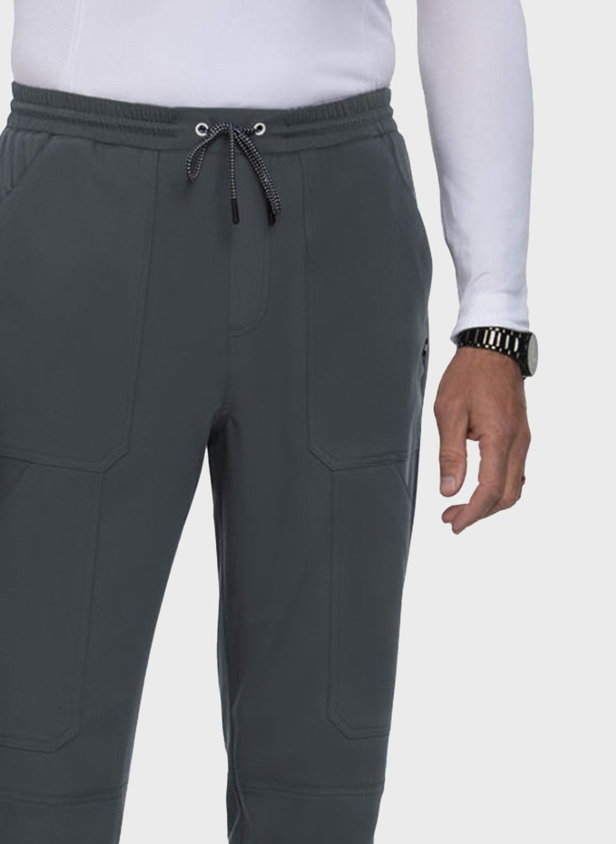 Pantalon médical homme Koi Next Gen De jour comme de nuit anthracite gros plan 2