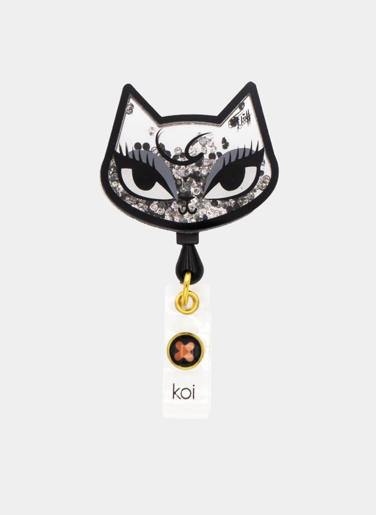 Porte-badge à enrouleur Koi - Billy le chat