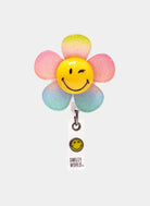 Porte-badge à enrouleur Koi - Fleur Smiley 3D