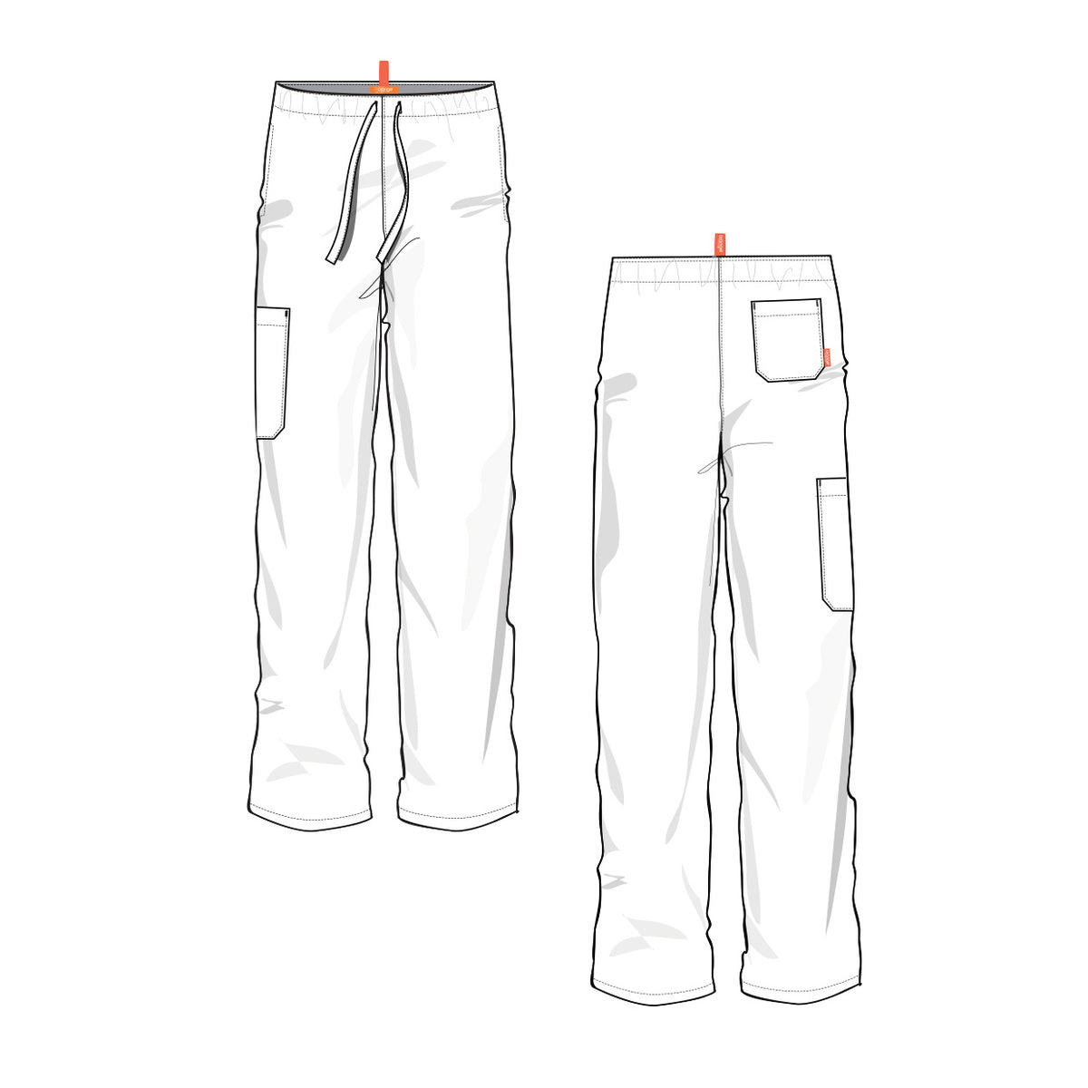 Pantalon médical unisexe Huntington Orange Standard - Bleu marine