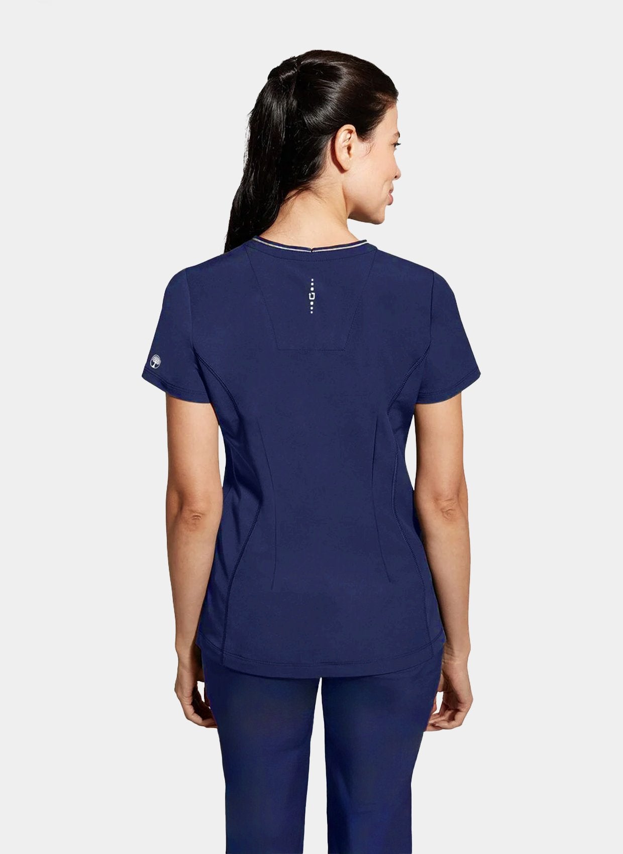 Blouse médicale healing hands 360 sonia bleu marine dos