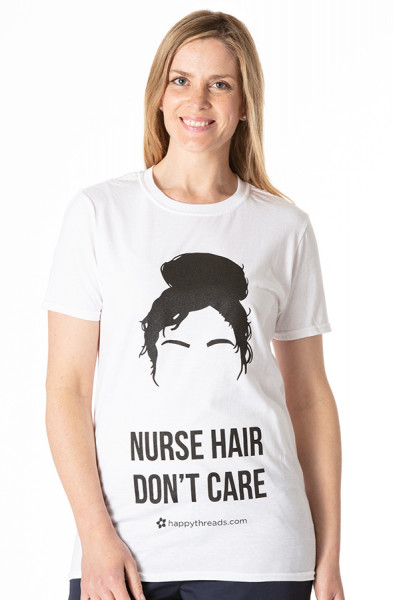 Nurse Hair Don't Care Funky T-Shirt