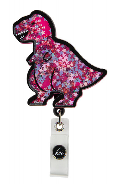 Koi Badge - Pink T-rex