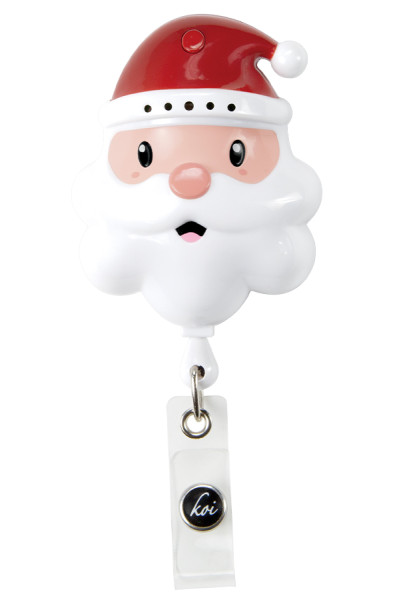 Koi Retractable Badge with Sound - Santa